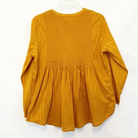 J. Jill Pleated Swiss Dot Cotton Top (PM) - Picture 5 of 10